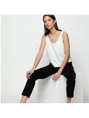 OAK + FORT High Waisted Slim Black Jeans, size 27